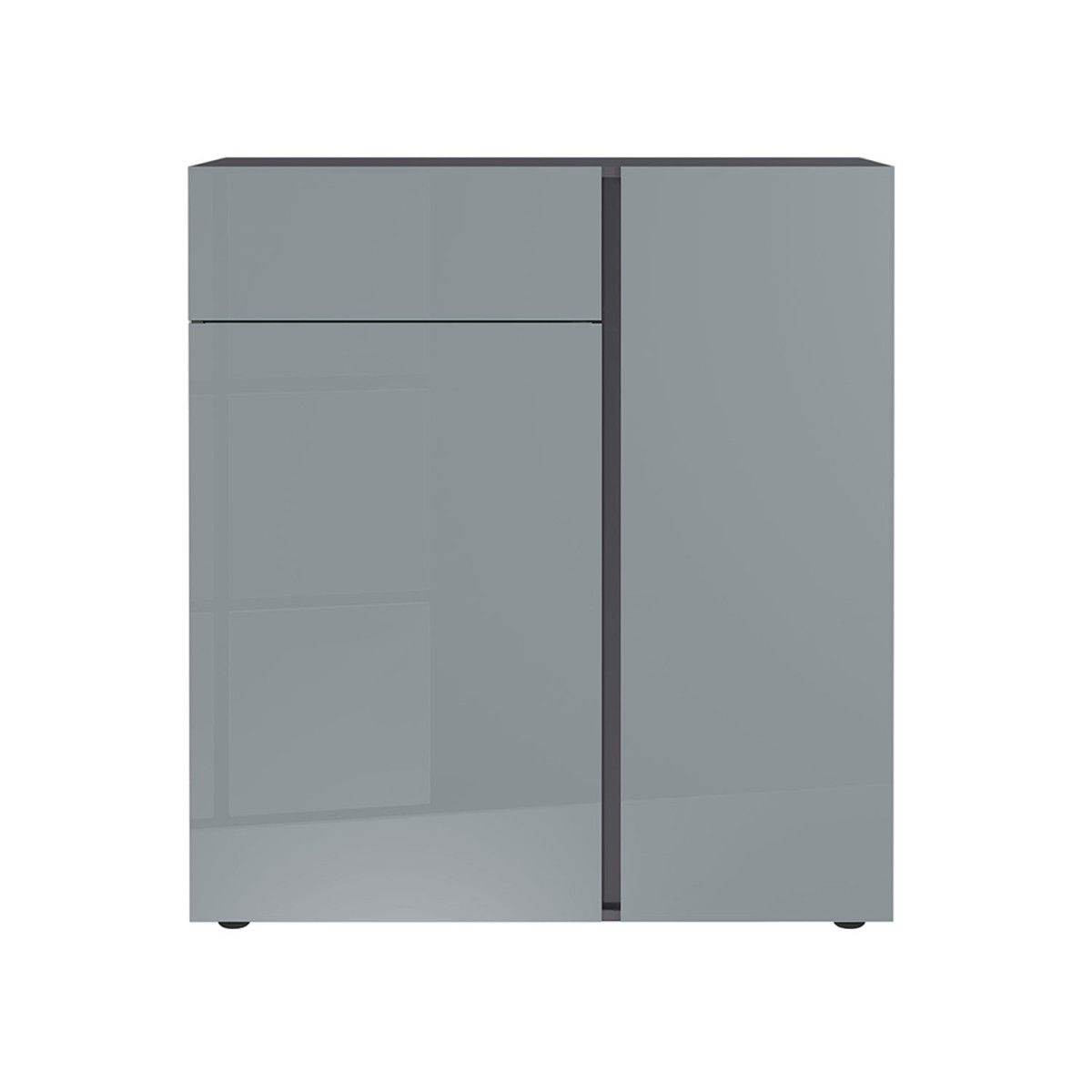 Commode verre gris et graphite - 2 versions