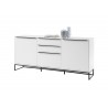 Meuble buffet contemporain blanc laqué mat 1m84