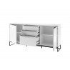 Meuble buffet contemporain blanc laqué mat 1m84