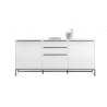 Meuble buffet contemporain blanc laqué mat 1m84