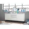 Meuble buffet contemporain blanc laqué mat 1m84