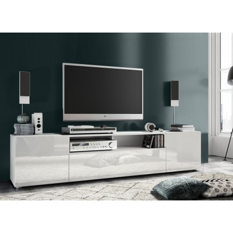 Meuble TV design 181 cm 3 portes et 1 niche