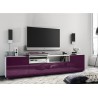 Meuble TV design 181 cm 3 portes et 1 niche