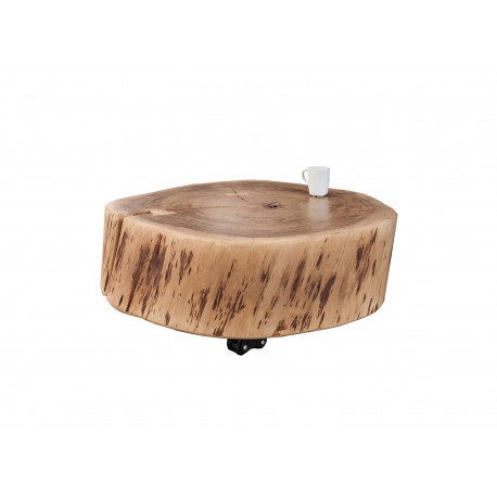 Table basse appoint Ø 60 cm bois massif acacia
