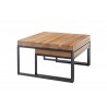 Lot de table basse chêne massif style industriel