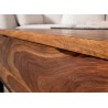 Table basse rectangulaire en bois avec plateau relevable