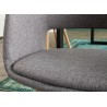 Chaise tissu gris avec accoudoirs