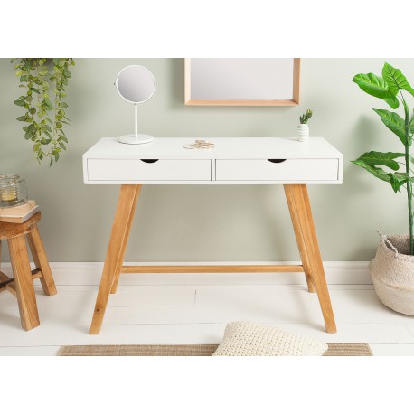 Meuble Console Scandinave 2 Tiroirs 1m Cbc Meubles