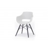 Lot de 4 chaises style rétro coque pvc et pieds noir