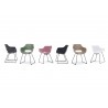 Lot de 4 chaises design pied luge