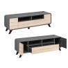 Meuble tv scandinave moderne chêne et anthracite