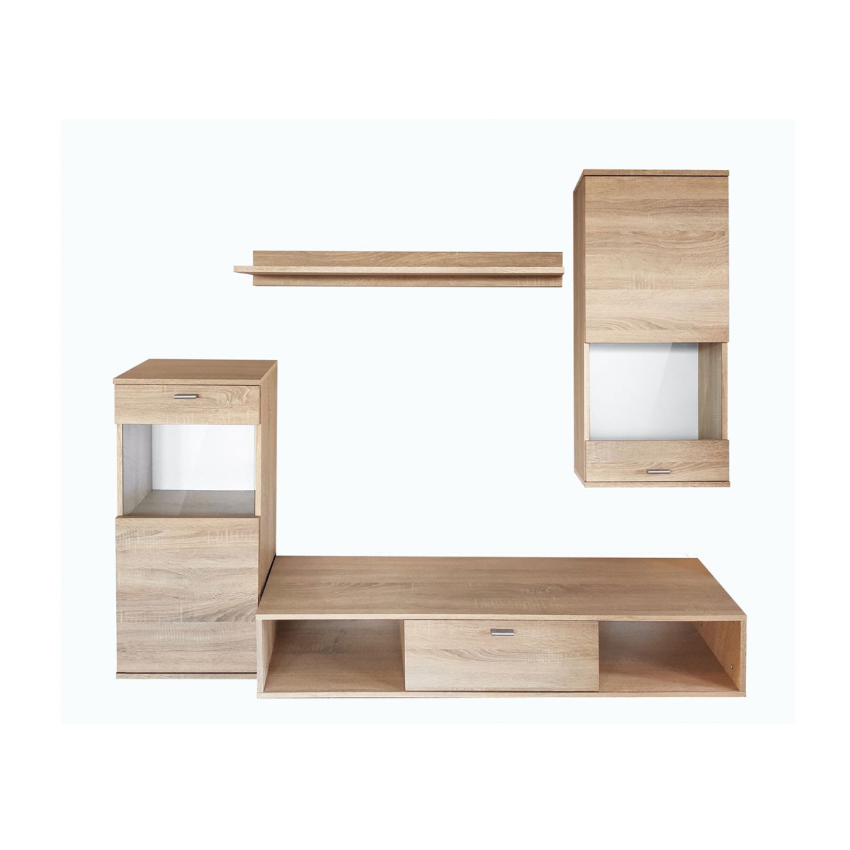 Meuble tv chêne clair 1m80 pas cher