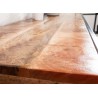 Console en bois massif et pied noir métal 120 cm