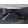 Table à manger extensible céramique 180-260 cm aspect marbre