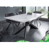 Table à manger extensible céramique 180-260 cm aspect marbre