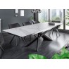 Table à manger extensible céramique 180-260 cm aspect marbre