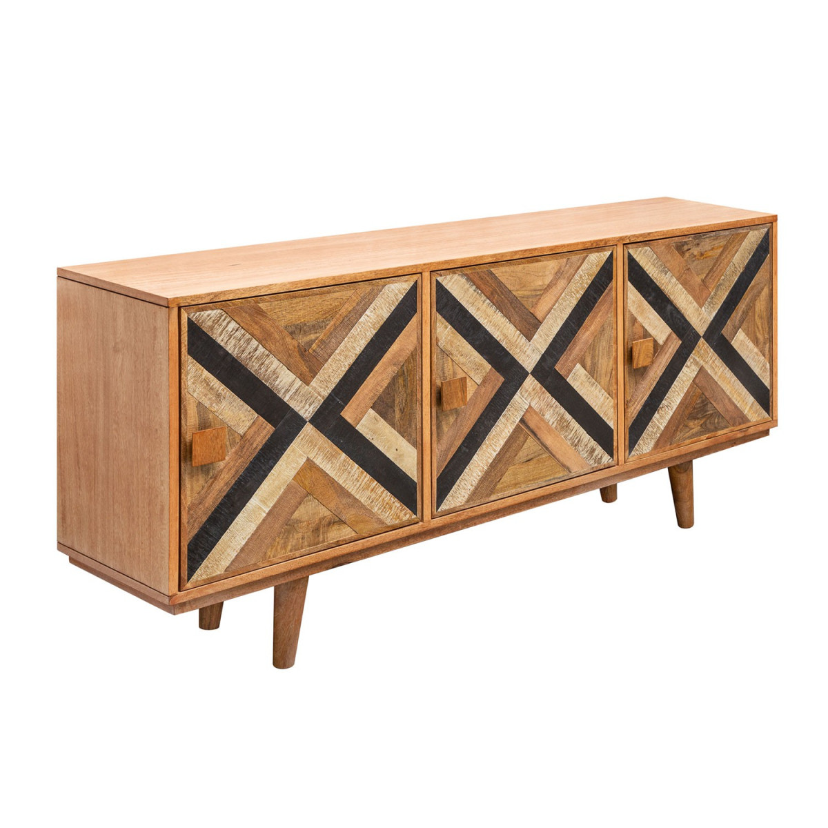 Buffet 3 portes bois de manguier 1m60