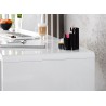 Bureau blanc brillant 140 cm