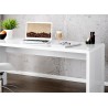 Bureau blanc brillant 140 cm