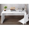 Bureau blanc brillant 140 cm