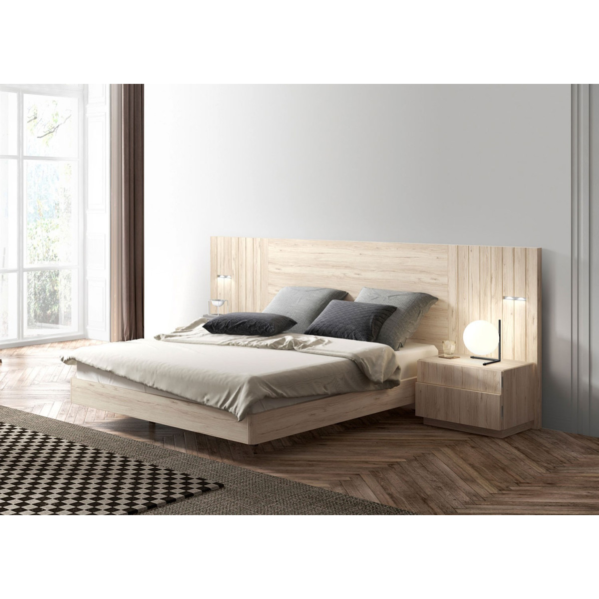 Lit moderne pour adulte couleur bambou