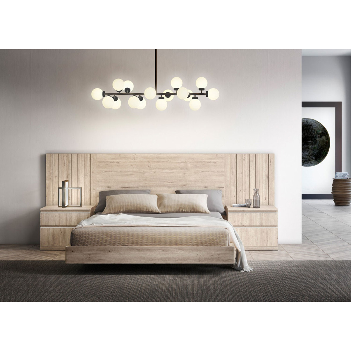 Lit contemporain design 160x200 cm bois