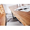Table en bois massif d'acacia 1m60