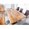 Table en bois massif d'acacia 1m60