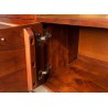 Buffet bois d'acacia marron et pieds doré 165 cm