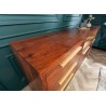 Buffet bois d'acacia marron et pieds doré 165 cm