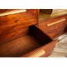 Buffet bois d'acacia marron et pieds doré 165 cm