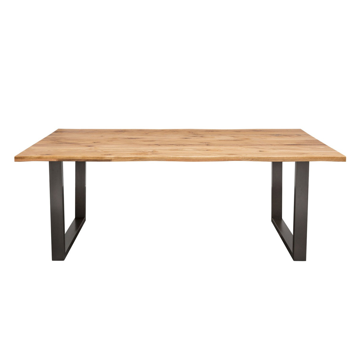 Table de salle à manger bois et massif et métal 160 cm