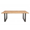 Table de salle à manger bois et massif et métal 160 cm