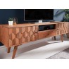 Meuble tv en bois massif d'acacia à motifs mosaïque 140 cm