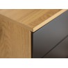 Bureau d'angle design chêne naturel et pied métal noir