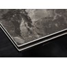 Table à manger extensible 180-220-260 cm céramique taupe aspect marbre