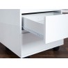 Bureau blanc brillant 120 cm