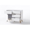 Commode scandinave blanc et bois