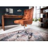 Fauteuil de bureau marron style anglais