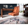 Fauteuil de bureau marron style anglais