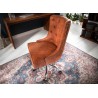 Fauteuil de bureau marron style anglais