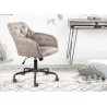 Chaise de bureau velours taupe