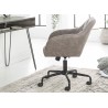 Chaise de bureau velours taupe