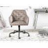 Chaise de bureau velours taupe