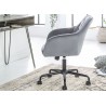 Chaise de bureau velours gris