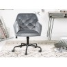 Chaise de bureau velours gris