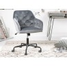 Chaise de bureau velours gris