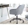 Chaise de bureau velours gris