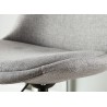 Chaise de bureau tulipe tissu gris sur roulettes