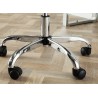 Chaise de bureau tulipe tissu gris sur roulettes